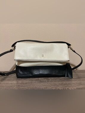 Kate Spade Southport Avenue Maria Two-Tone Foldover Leather Crossbody Bag